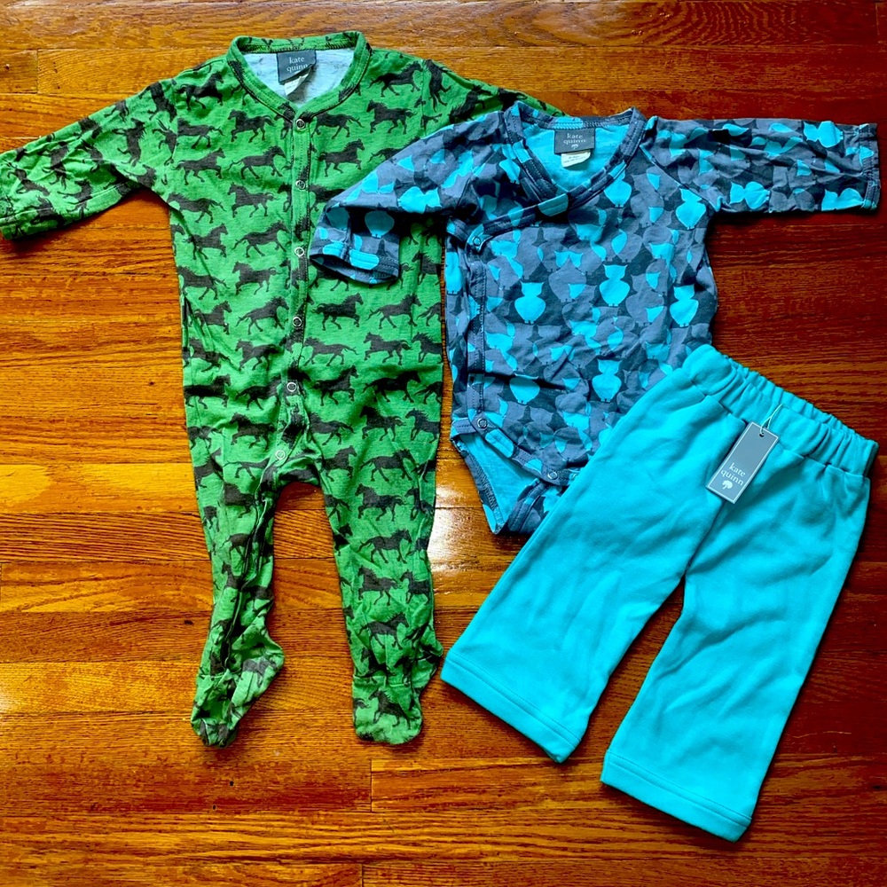 NWOT Kate Quinn Organic Cotton baby bundle unisex gender neutral 3-6 months